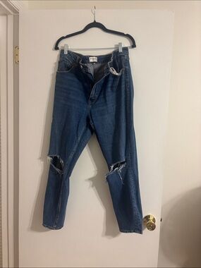 Abercrombie & Fitch Dark Blue Distressed Jeans